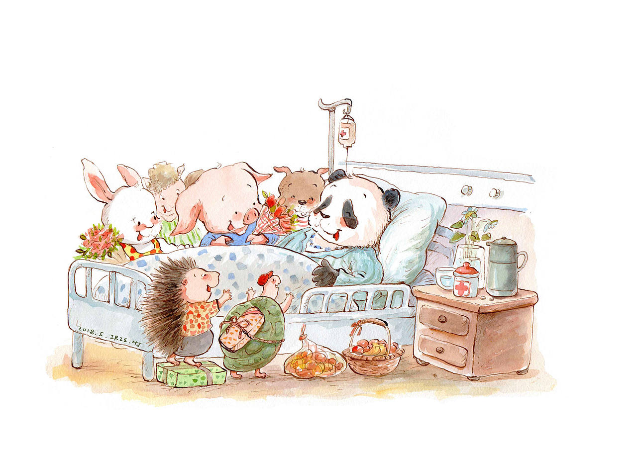 摩登猪猪家庭~（图ZMTEzMzgwODI0） - 儿童插画 - 站酷设计师抱抱小枕头原创素材 - 站酷ZCOOL