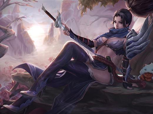 女版亚索（个人主页-ZNTE1NzkyNTY=） - 游戏原画 - 站酷设计师TigerArt原创素材 - 站酷ZCOOL