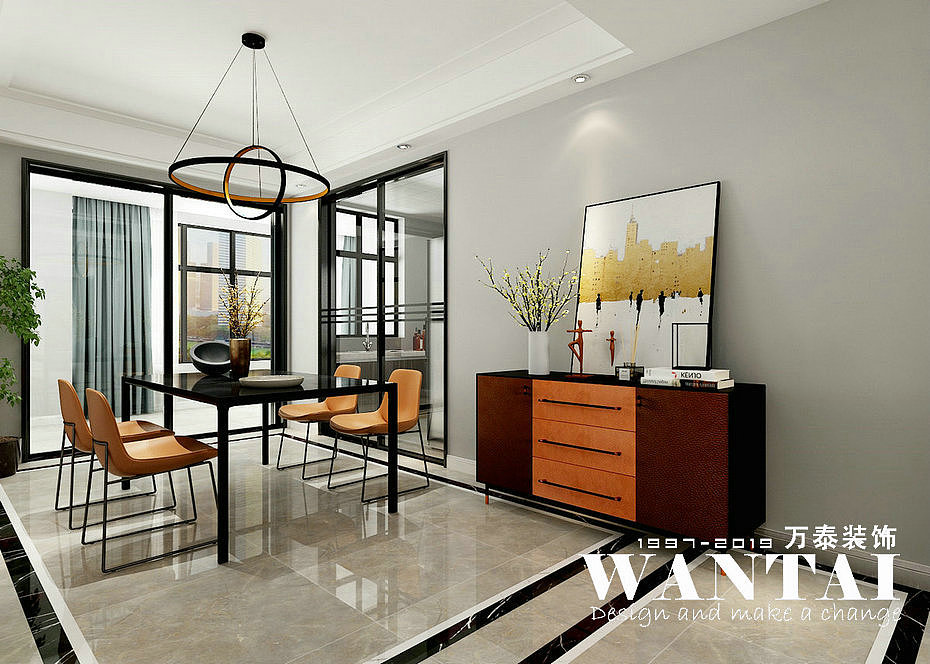 泰安五矿 · 万境水岸186 m²大平层现代风格装修效果图