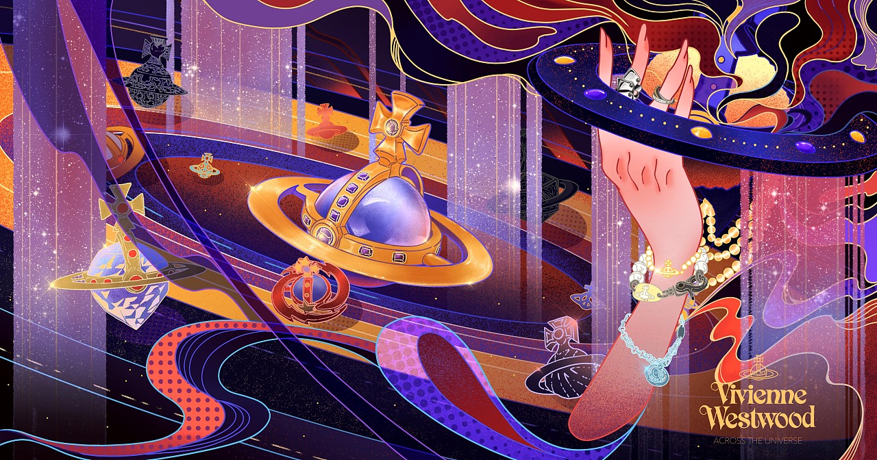 vivienne westwood 珠宝广告插画|插画|创作习作|dannie_niu - 原创作