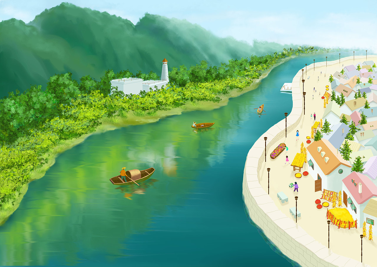 插画·江南一角