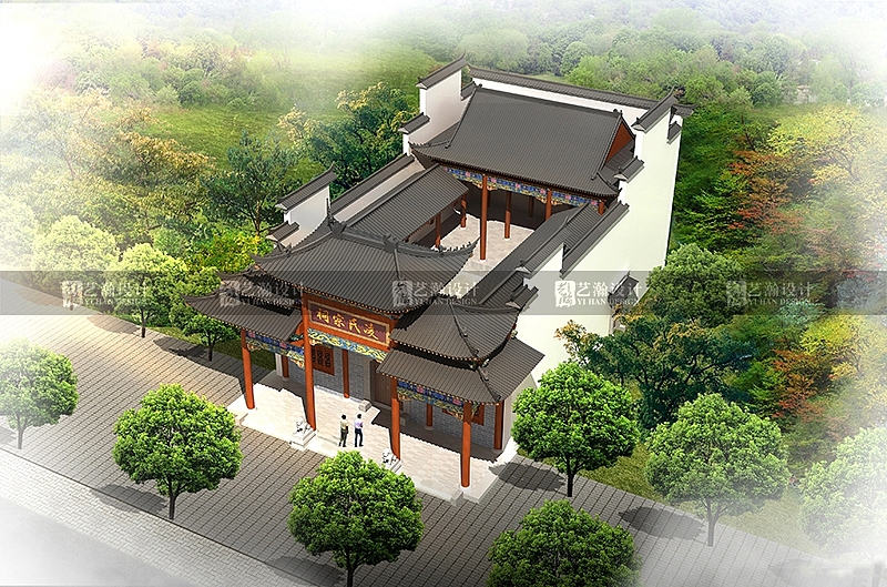 景观鸟瞰外观效果图设计园林景观花园效果图设计（图ZMjYzNjc1NTQw） - 建筑设计 - 站酷设计师艺瀚设计中心原创素材 - 站酷ZCOOL