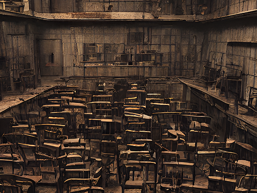 #AI创作实验室#黑暗的屋子，20个人坐在椅子上拿着书气（个人主页-ZNjMxNTMxNDQ=） - AI作品 - 站酷设计师Mosik原创素材 - 站酷ZCOOL