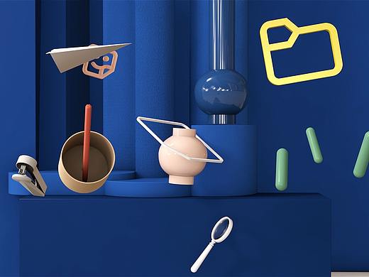 C4D临摹作品-微软广告 短片视频