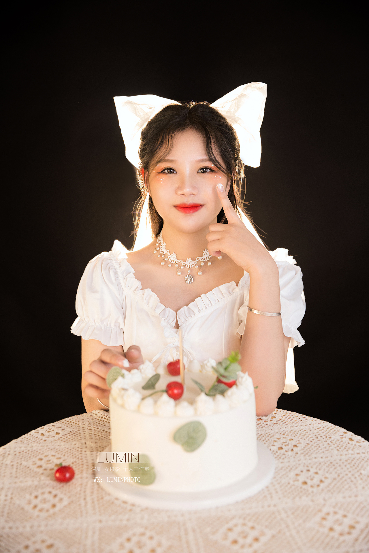 生日写真 少女 复古 生日照 蛋糕 |摄影|人像摄影|深圳女摄lumin