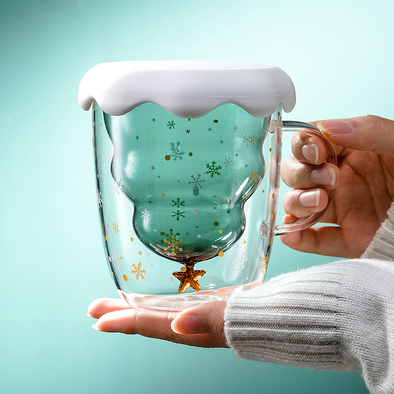 星愿圣诞杯 | 双层圣诞玻璃杯 杯子摄影 圣诞节礼物