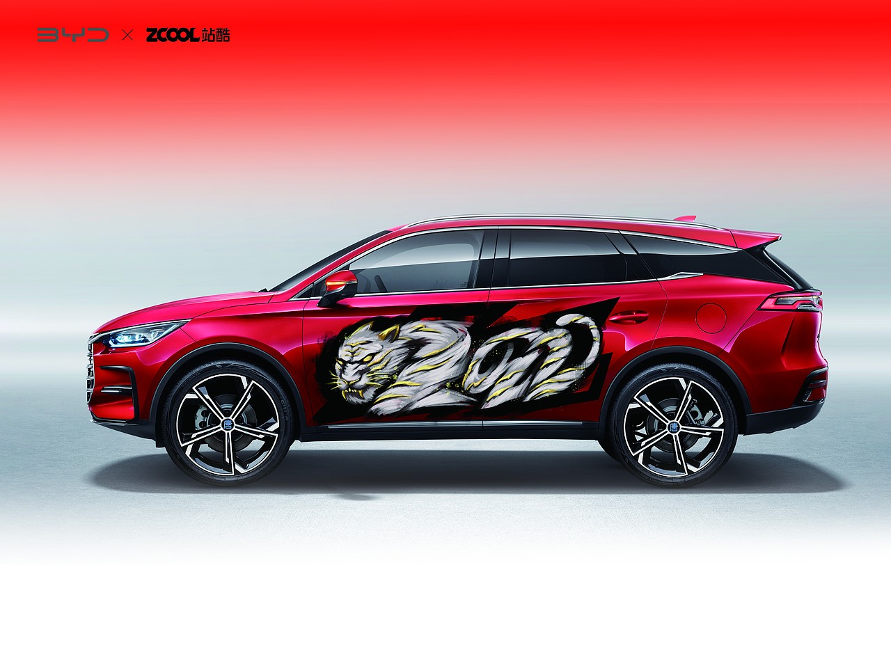 2022虎耀龙赢——涂鸦风龙虎车贴