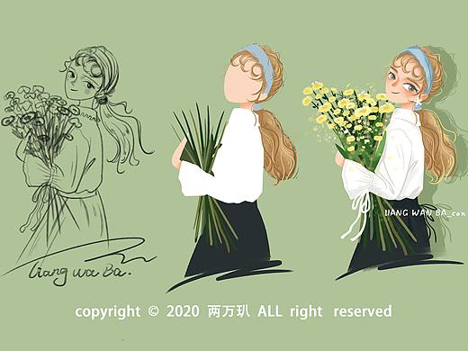 人物插画|半身插画|步骤图