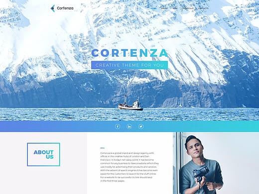 Cortenza 蓝色渐变网站