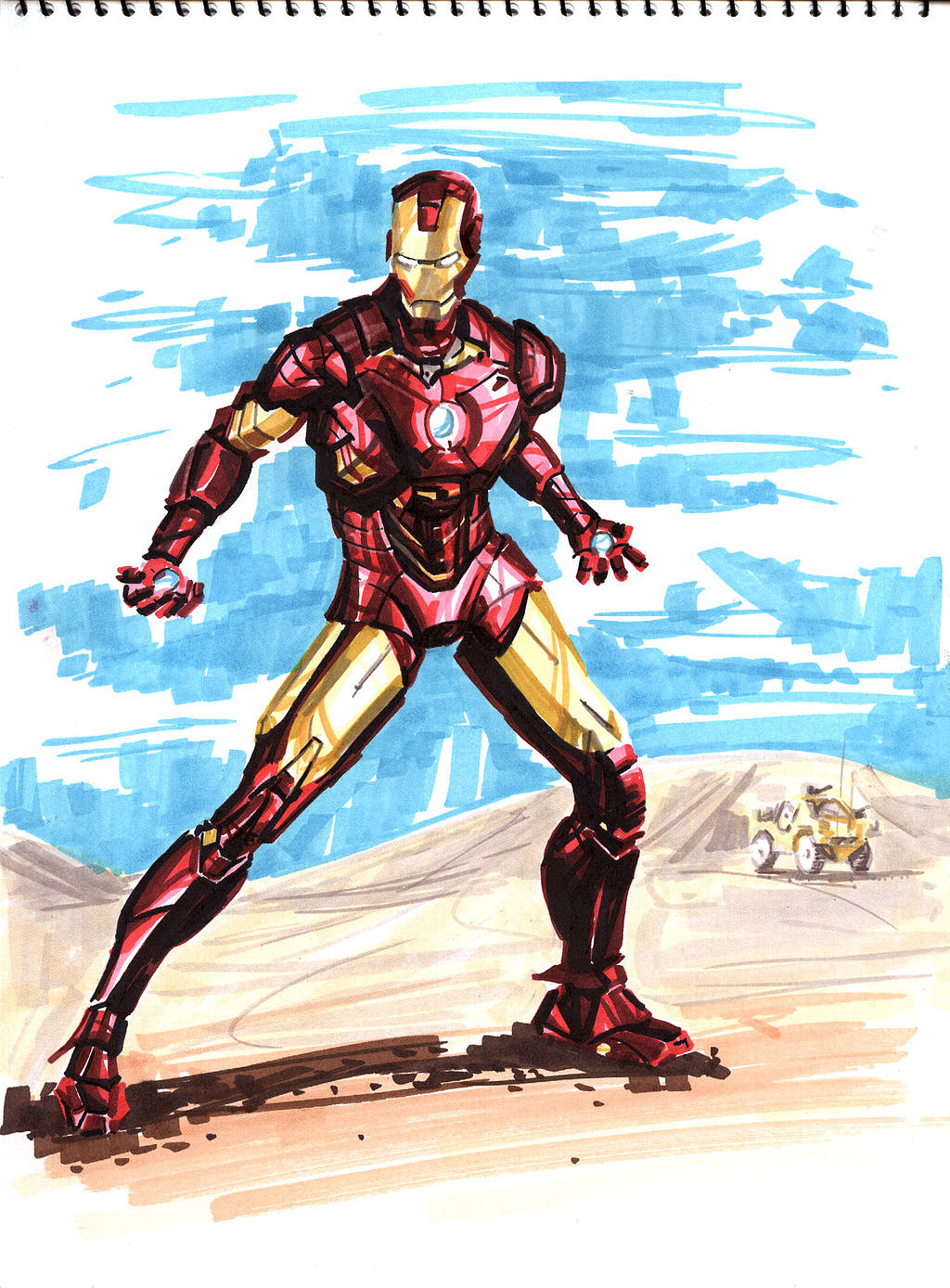 马克笔练习钢铁侠系列