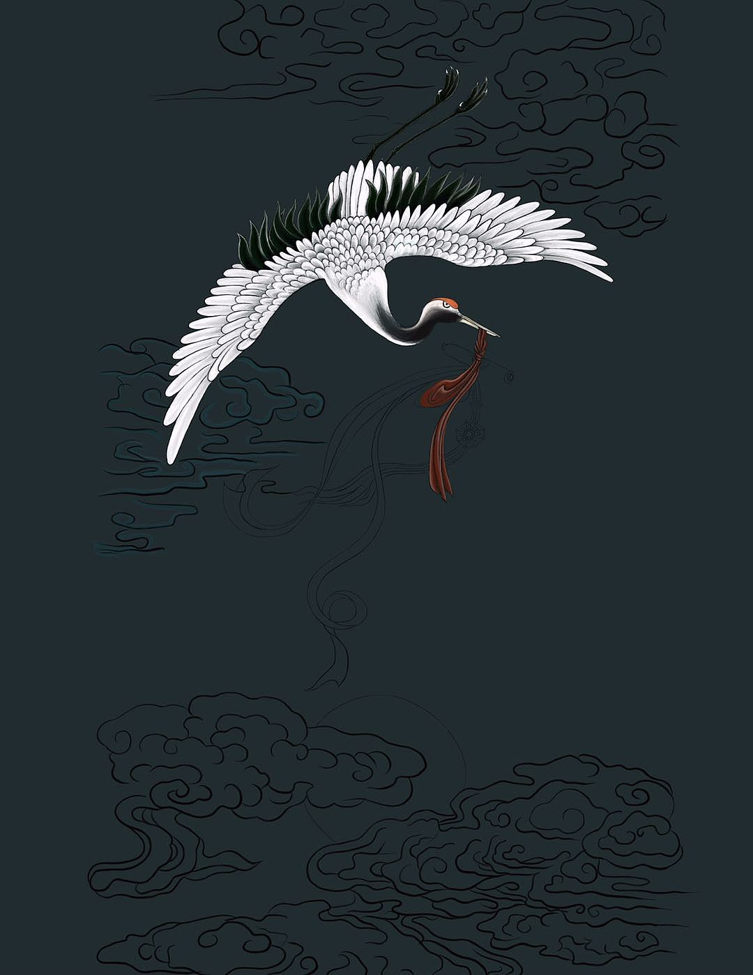 鹤（图ZMTUwNjg2NTg4） - 商业插画 - 站酷设计师小舟在北漂原创素材 - 站酷ZCOOL