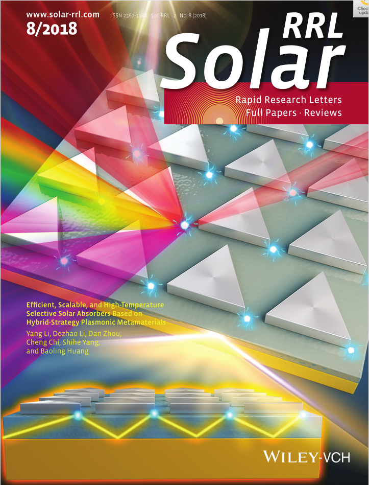 Solar RRL 香港科技大学 SCI学术期刊封面设计