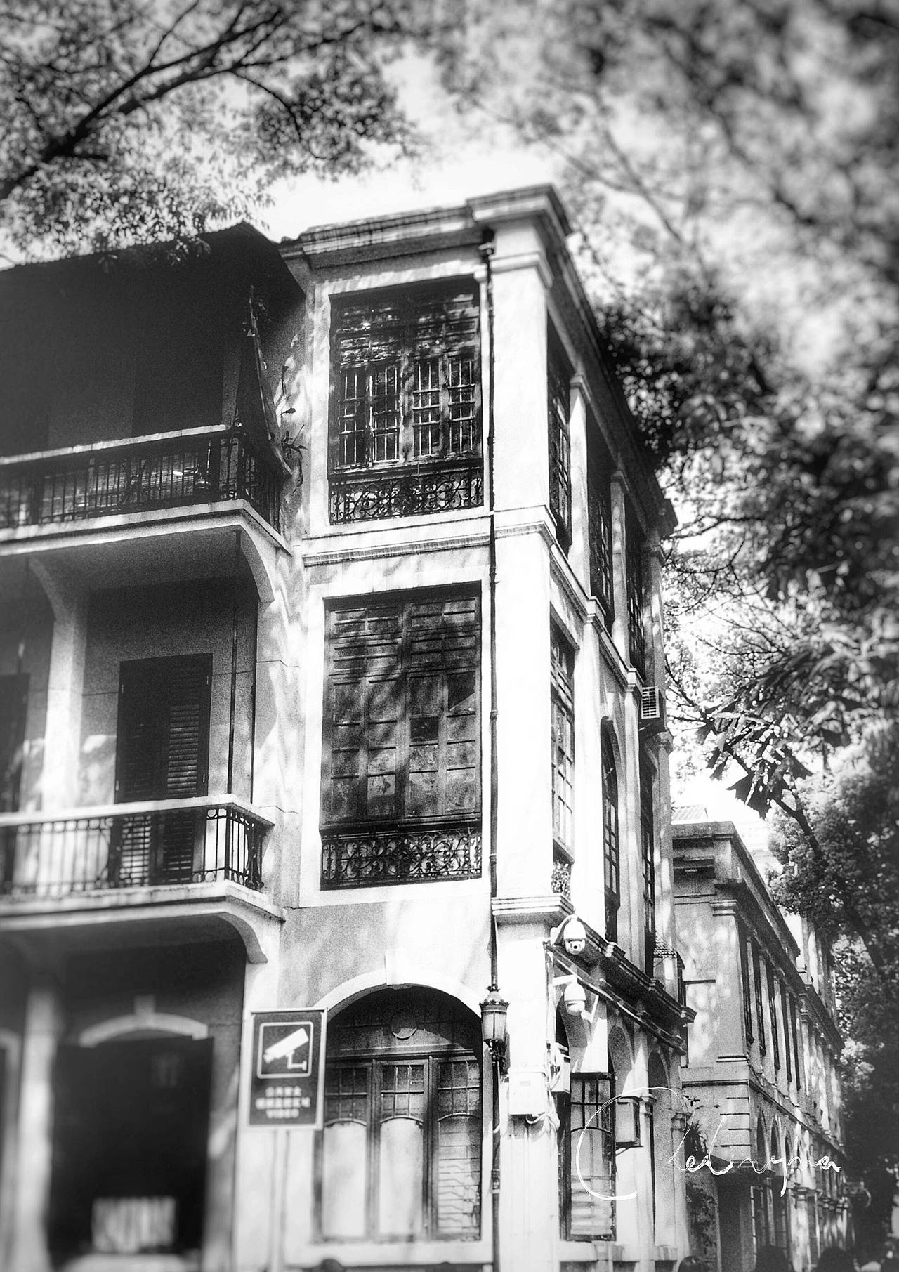 停留在黑白回忆-广州沙面