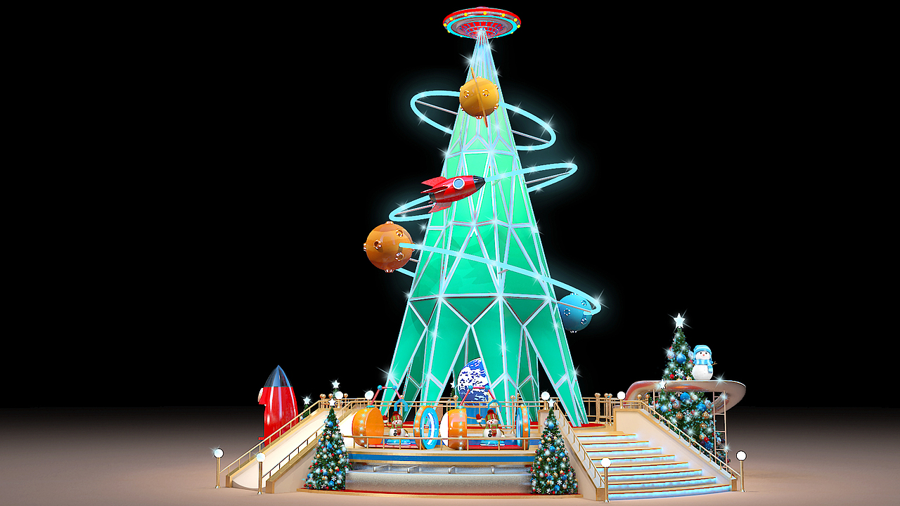 2017圣诞美陈|深圳益田假日天地星球圣诞（图ZMTI1OTA0ODg0） - 其他三维 - 站酷设计师Kirua_y原创素材 - 站酷ZCOOL