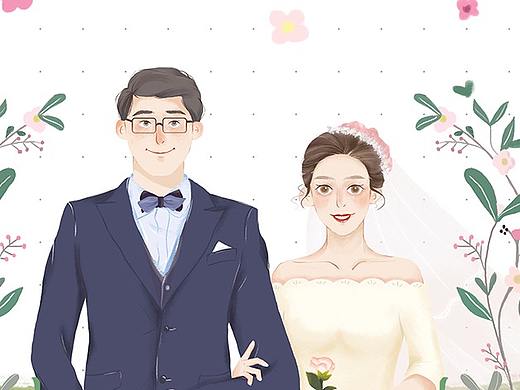 手绘婚礼插图