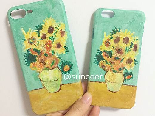 手绘手机壳~最爱梵高~