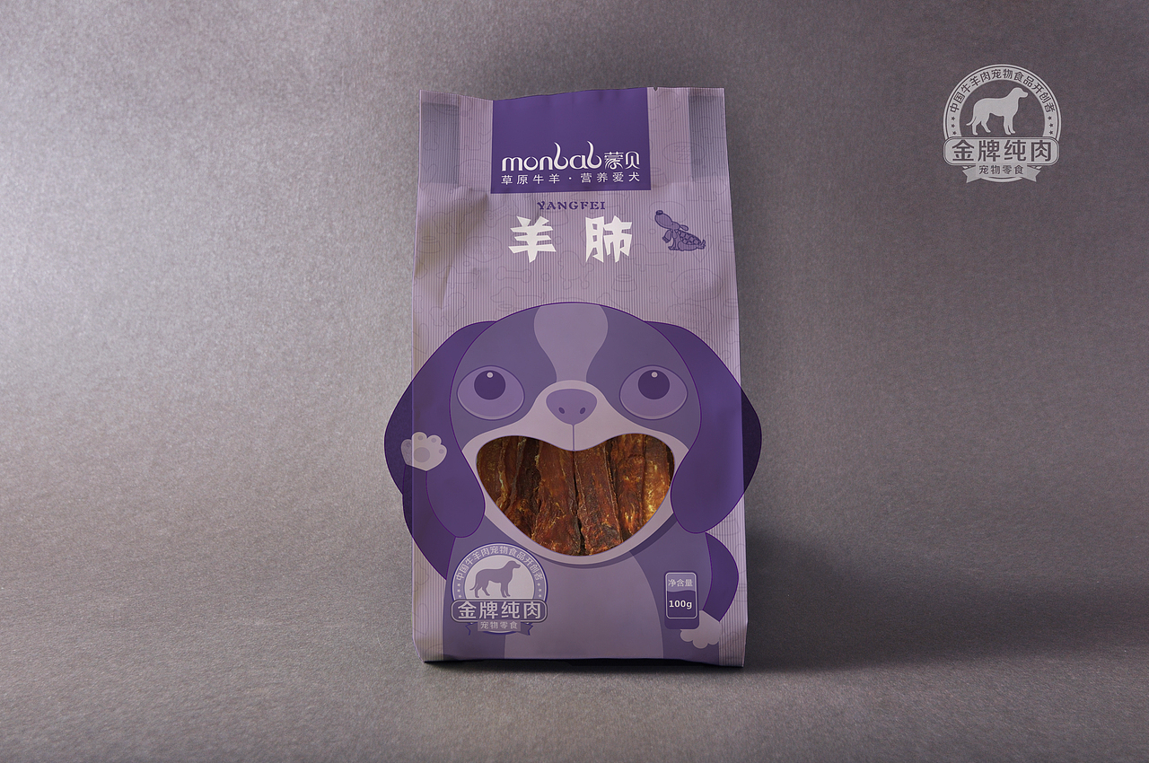 蒙贝狗粮包装