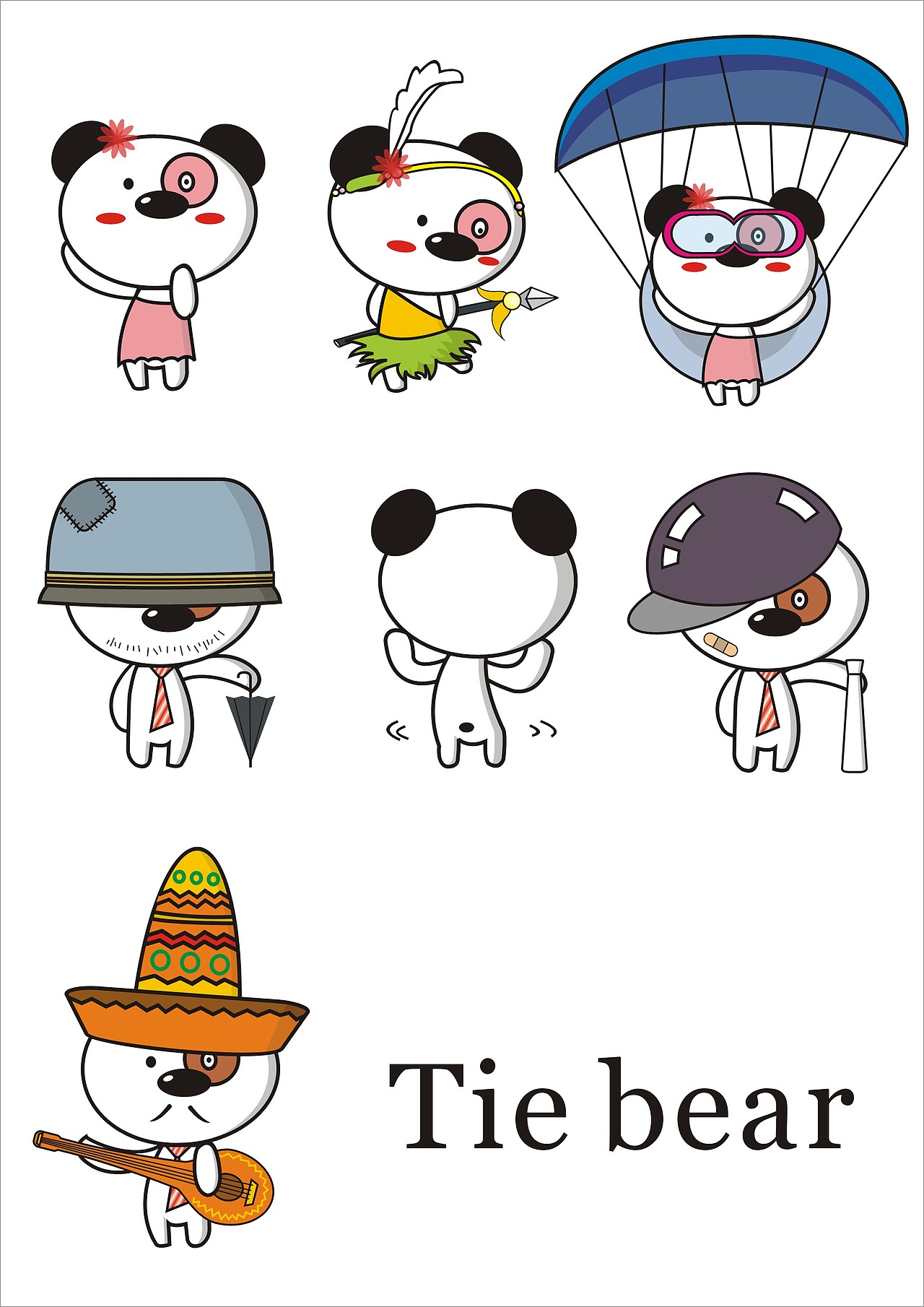 《领带熊》卡通形象吉祥物设计