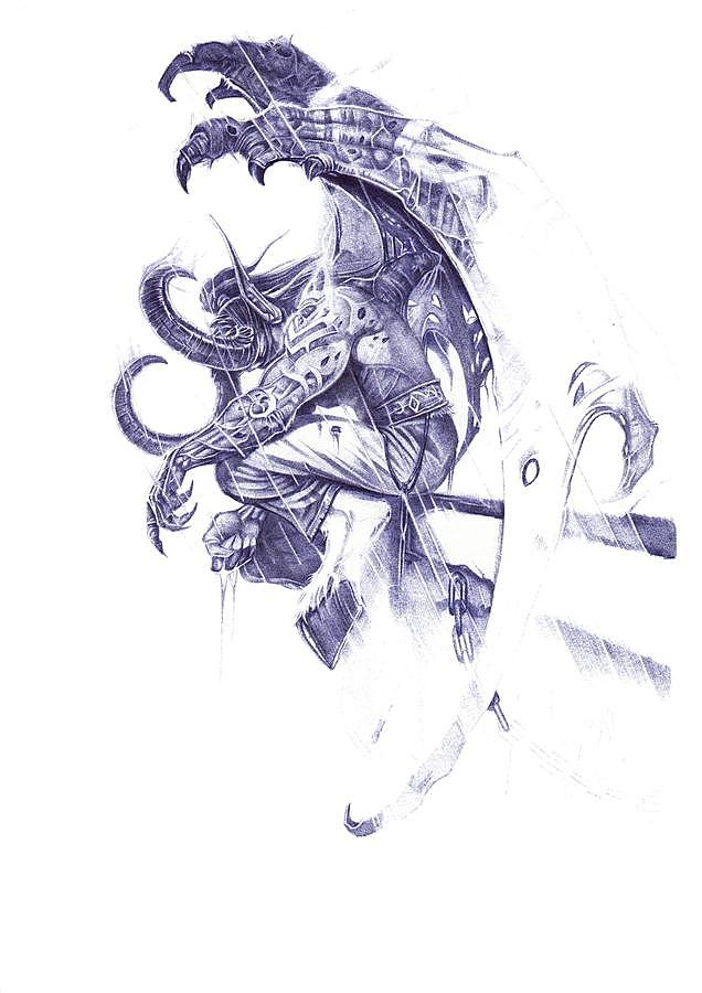 魔兽争霸系列等Y_Lovely圆珠笔手绘