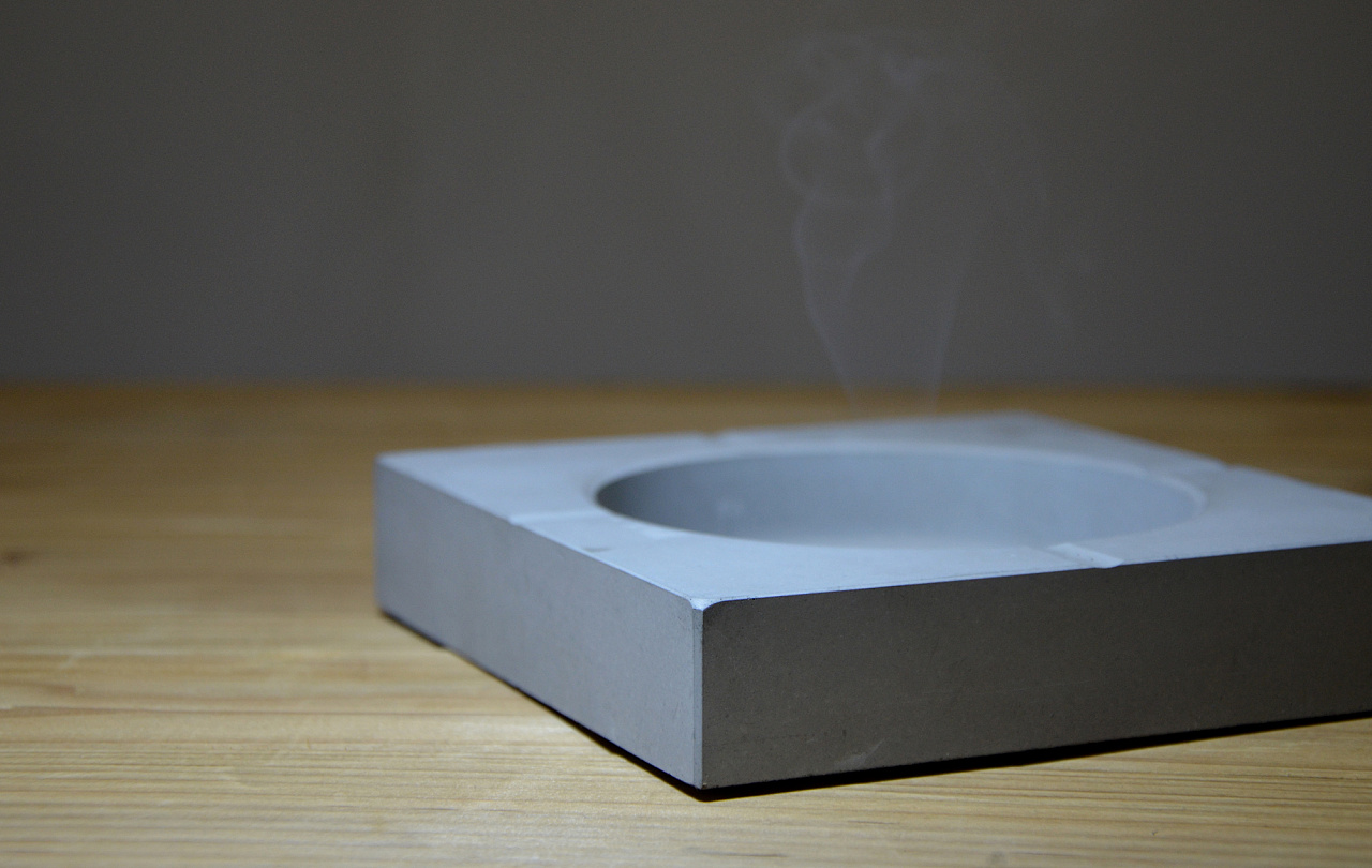 【几度灰】--混凝土烟灰缸(方/圆)