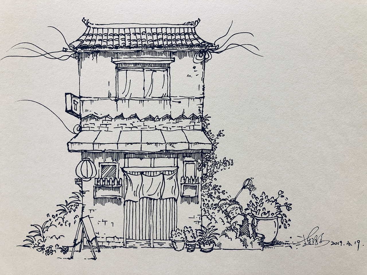 最近的一些针管笔秀丽笔速写与卡通