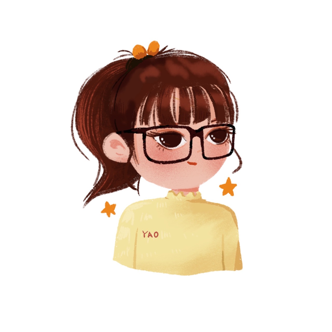 近期ipad procreate绘制小头像|插画|艺术插画|画画的