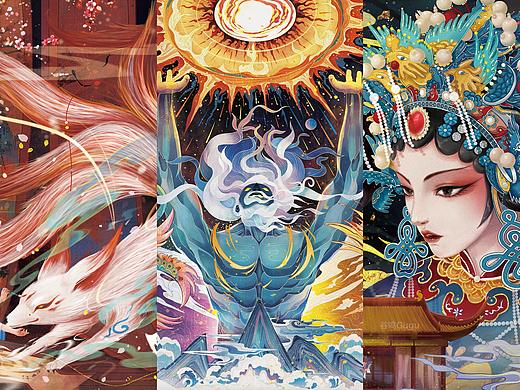 各种风格就是没有风格-国风插画拼图