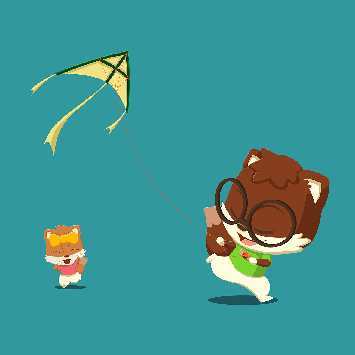 【三只松鼠】校园 生活 追忆 儿时（图ZMzYwNTAyNDg=） - 商业插画 - 站酷设计师松鼠IP内容中心原创素材 - 站酷ZCOOL