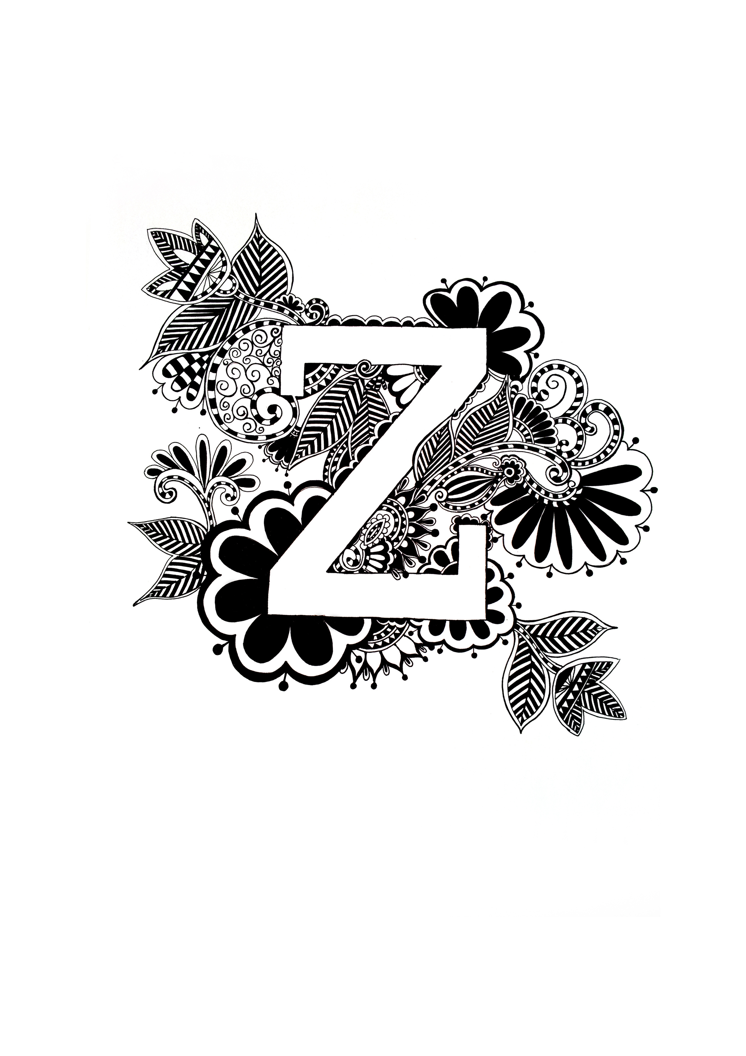 手绘字母插画|平面|图案|如果甜 - 原创作品 - 站酷 (ZCOOL)