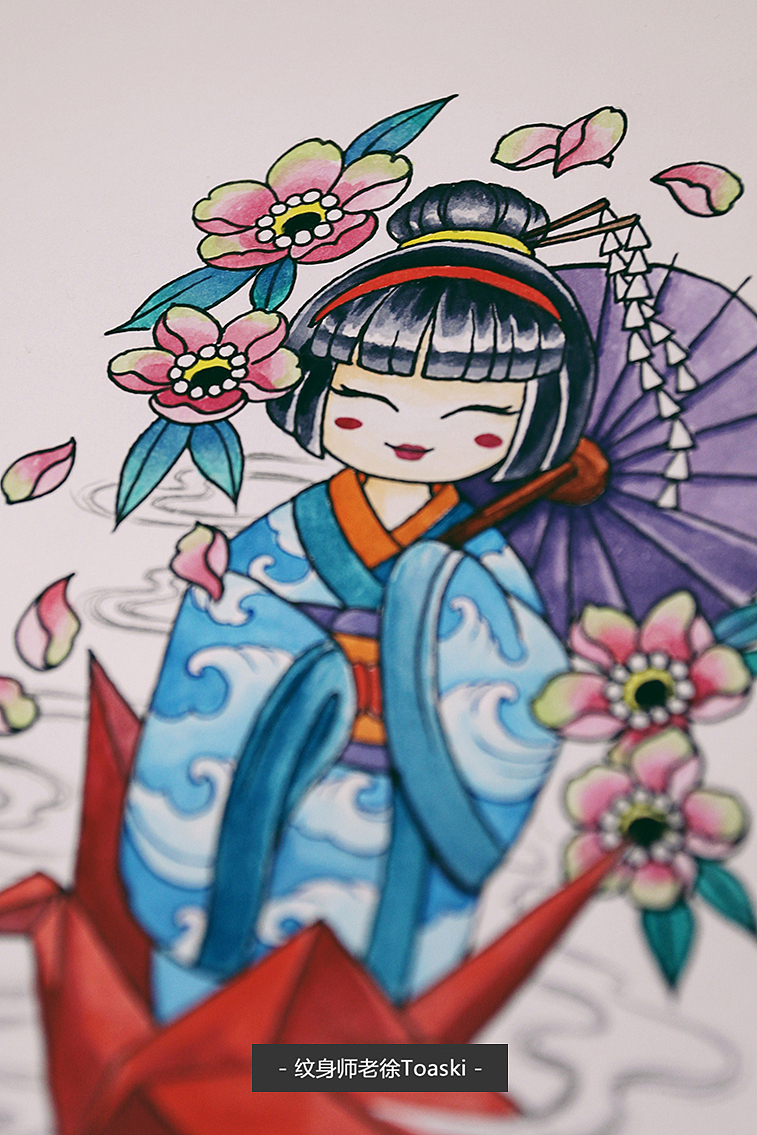 老徐的纹身手稿-日式纹身手稿|插画|新锐潮流插画|toaski_原创作品