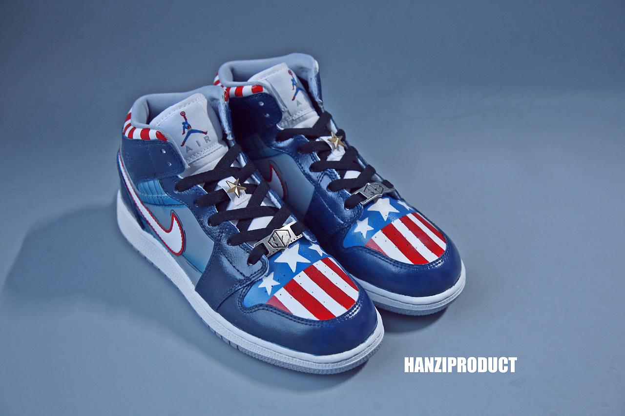 hanzi product air jordan 1 美国队长 球鞋定制