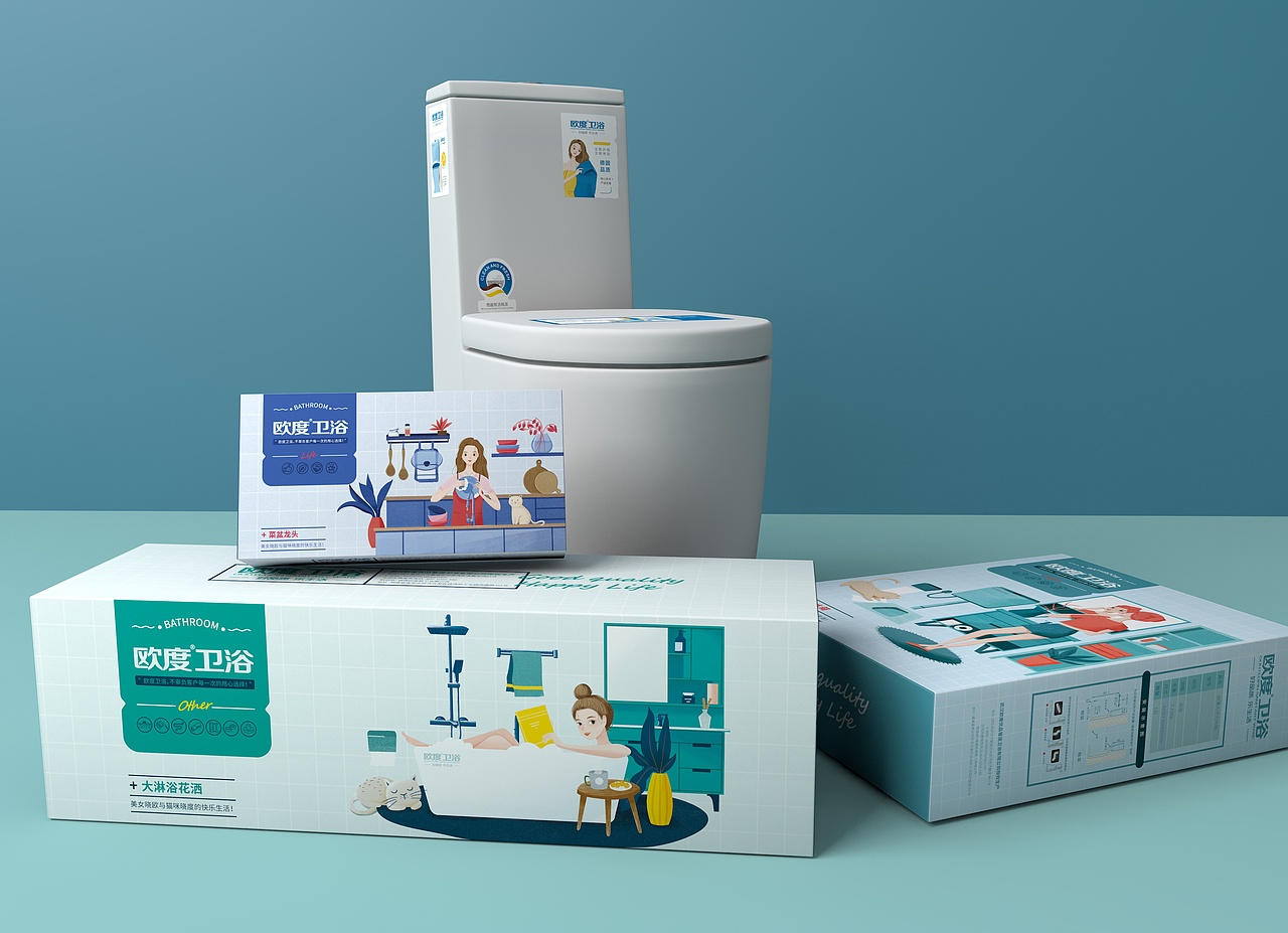 卫浴产品 洗浴|平面|包装|大鱼向上品牌设计_原创作品-站酷zcool
