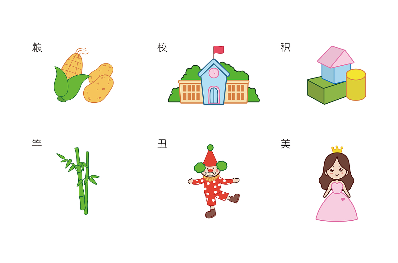 看图识字插画（图ZMjc4MDgxNDY0） - 儿童插画 - 站酷设计师洋芋蒸原创素材 - 站酷ZCOOL