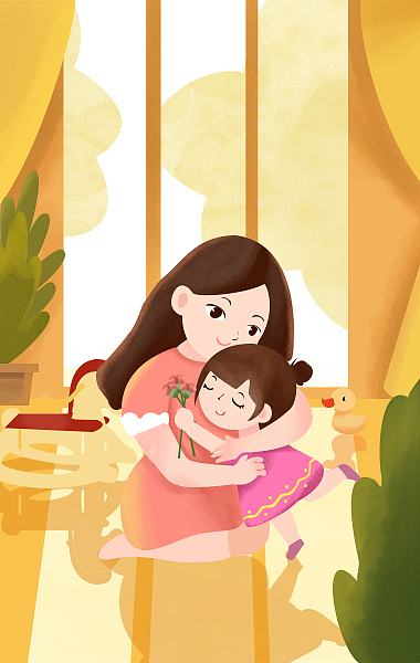 母亲节插画练习（图ZMjE5NTA1NDcy） - 创作习作 - 站酷设计师是小洁原创素材 - 站酷ZCOOL