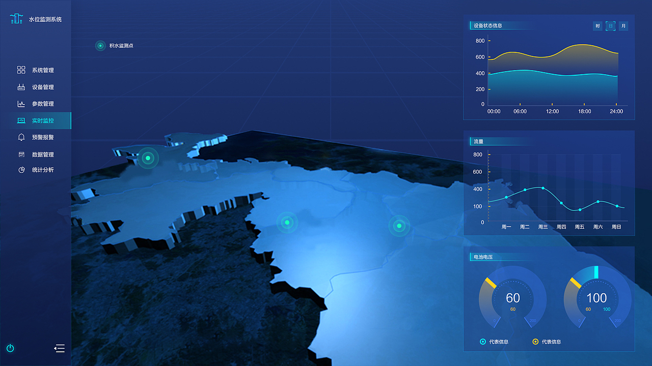 大屏-智慧井盖管理系统（图ZMjM0NTM5Njgw） - 其他UI - 站酷设计师是张同学原创素材 - 站酷ZCOOL