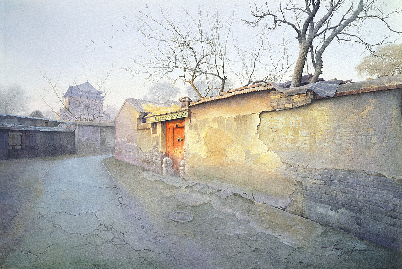 水彩胡同系列（部分作品）（图ZOTE1MzMzNzY=） - 绘画 - 站酷设计师黄有维水彩原创素材 - 站酷ZCOOL