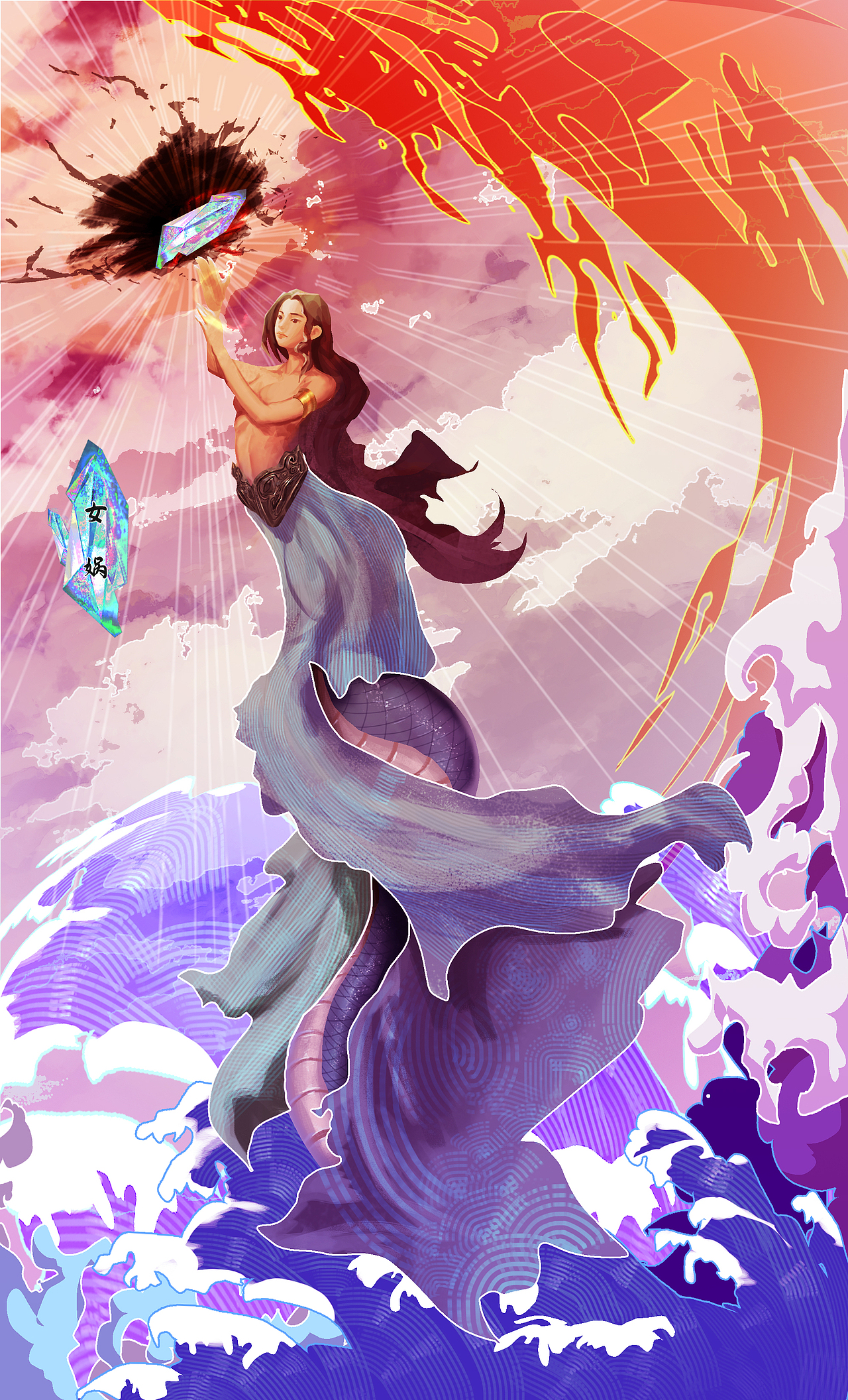 中国神话人物传说插画（图ZMjMxODAzODky） - 商业插画 - 站酷设计师长街LONG原创素材 - 站酷ZCOOL