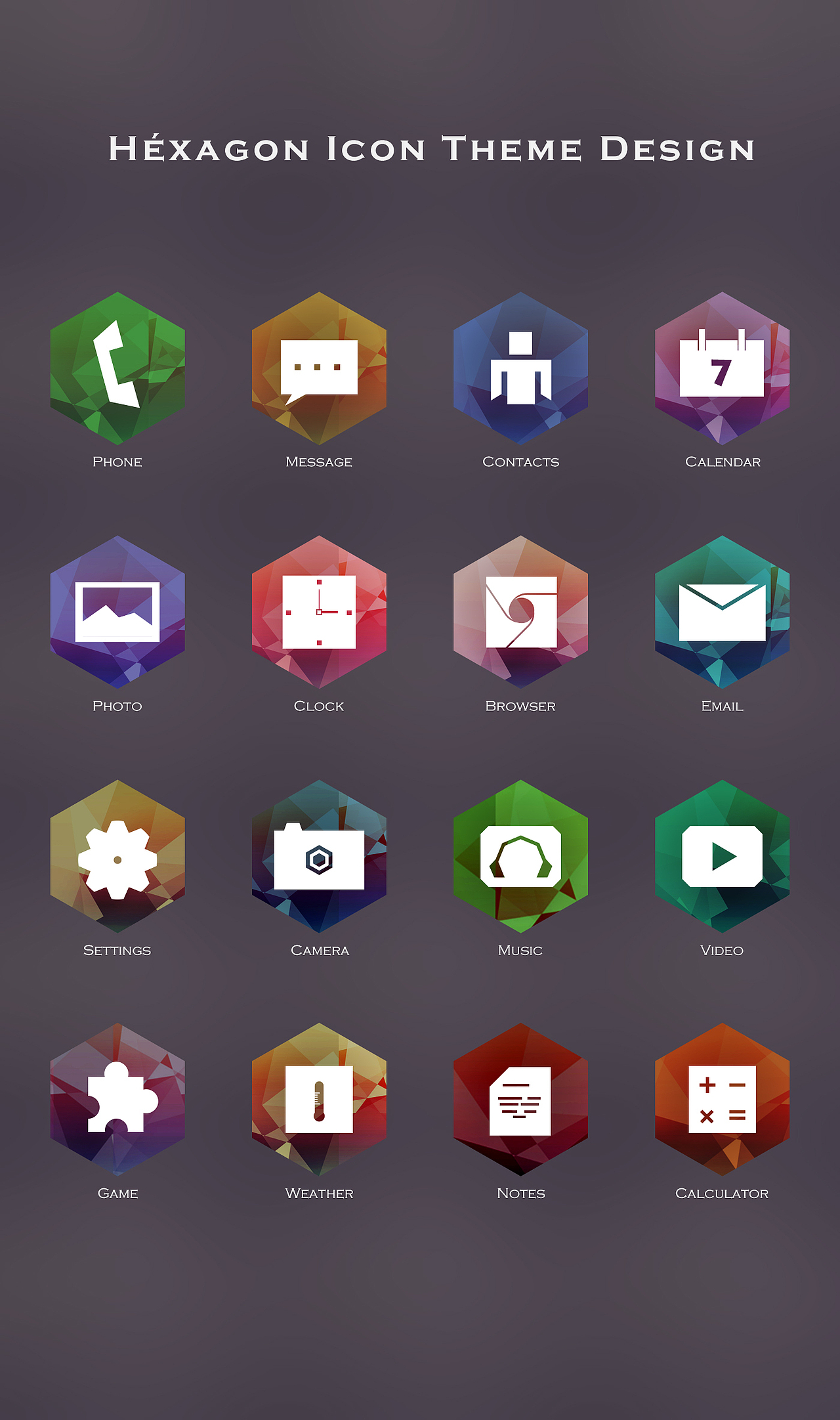 Héxagon Icon Theme Design（图ZMTEwNzAzNDc2） - 图标 - 站酷设计师RhagMcSotimy原创素材 - 站酷ZCOOL