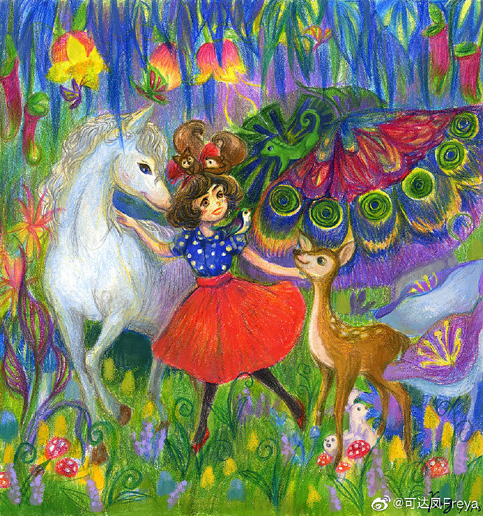 彩铅 插画 练习