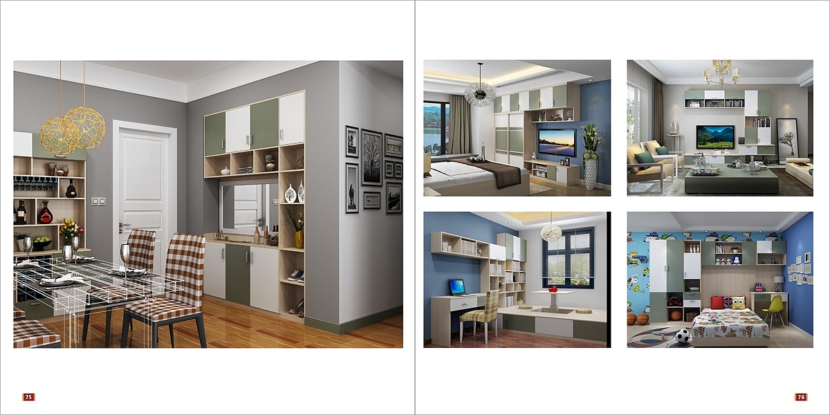 全屋定制家具图册设计板式家具画册印刷衣柜图册彩页