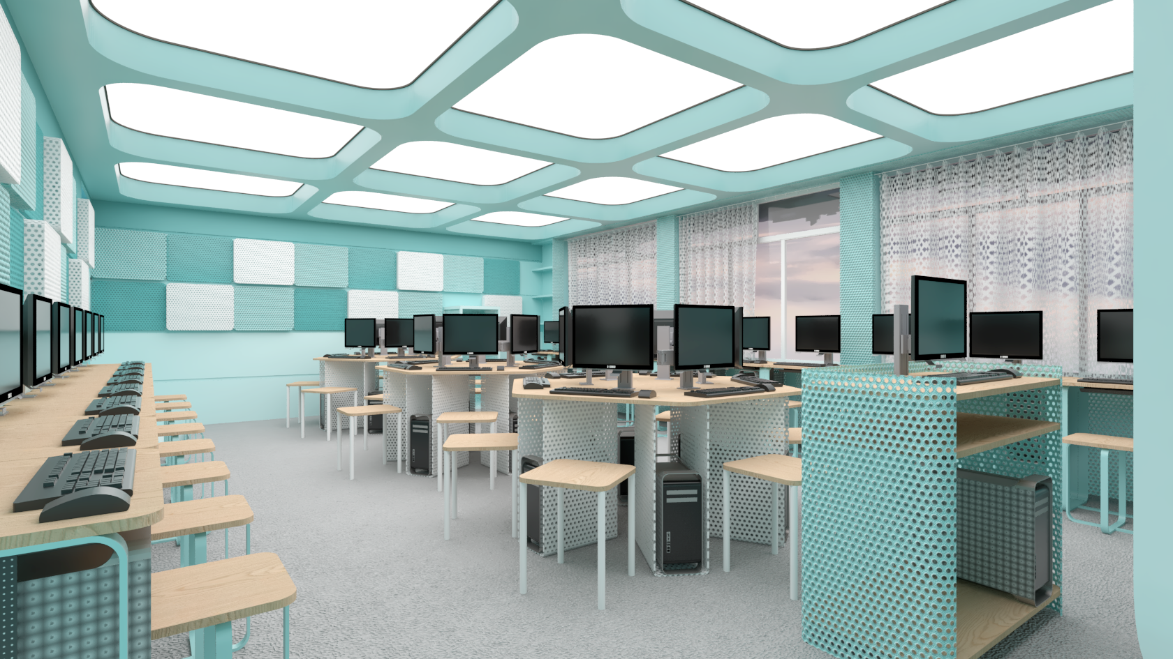 计算机未来教室|空间|家装设计|零下N度 - 原创作品 - 站酷 (ZCOOL)