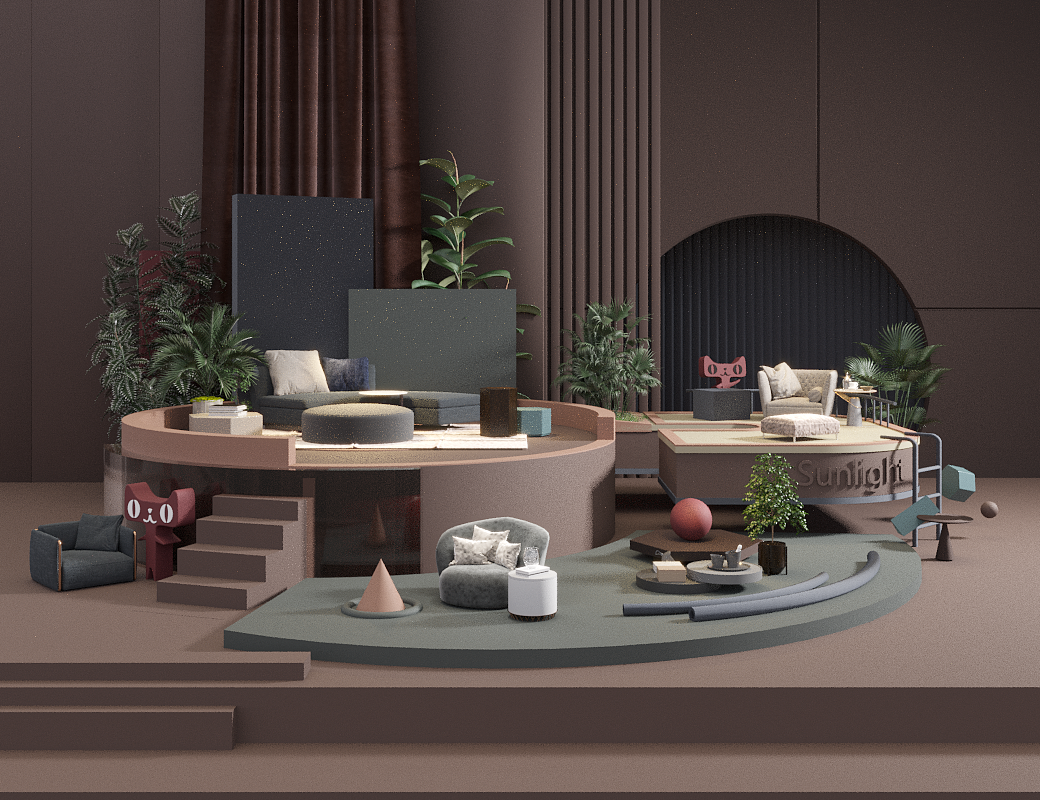 3dmax渲染淘宝页面海报场景