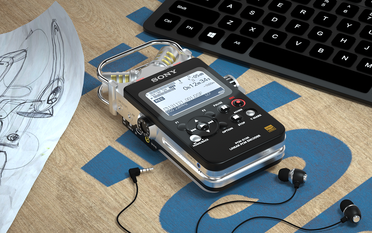 C4D+OC录音笔建模渲染（图ZMTkyMjE3MDI0） - 场景 - 站酷设计师森活鱼块SenhuoYu原创素材 - 站酷ZCOOL