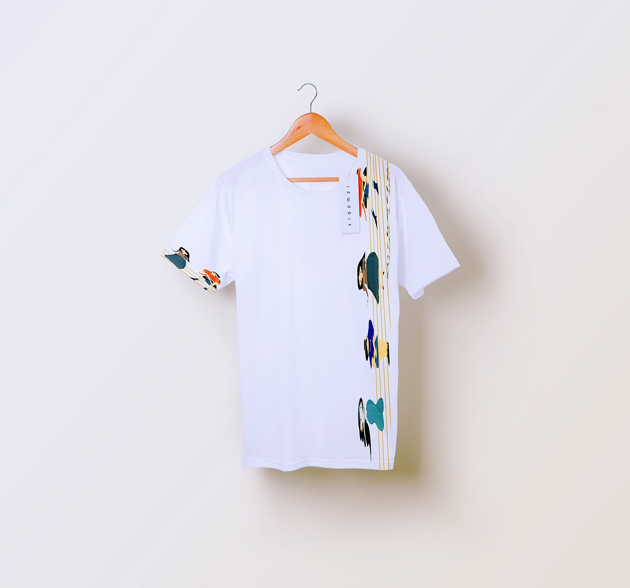 手绘插画T恤（图ZMTk3NjM2MTM2） - 休闲/流行服饰 - 站酷设计师小美搞设计原创素材 - 站酷ZCOOL