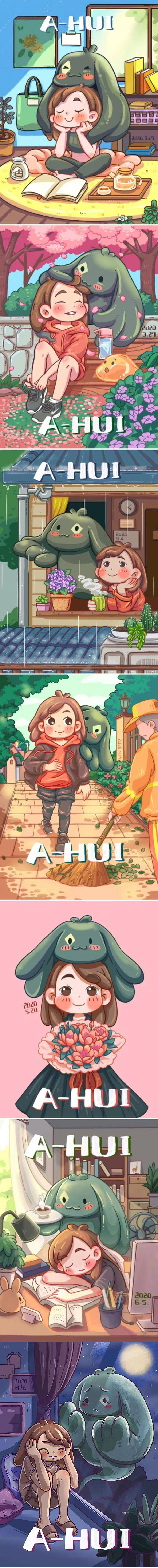 阿晖与aim的日常（图ZMjIyOTczMTQw） - 儿童插画 - 站酷设计师阿晖AHUI原创素材 - 站酷ZCOOL