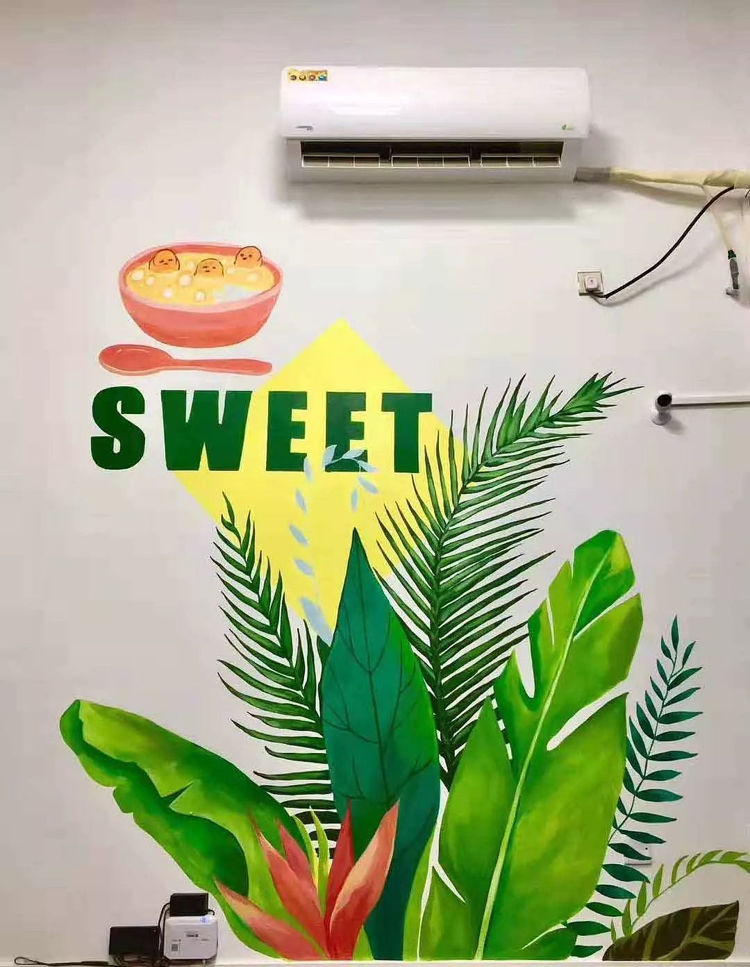 郑州墙绘 甜品糖水小吃店墙绘彩绘