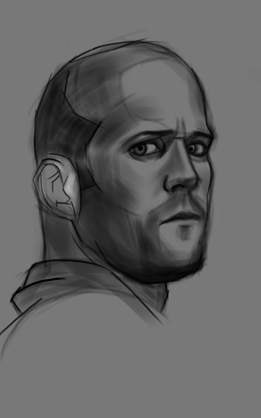 Digital Painting——Jason Statham（杰森·斯坦森）（图ZNDQxODc0MTI=） - 绘画 - 站酷设计师Mrnonsense原创素材 - 站酷ZCOOL
