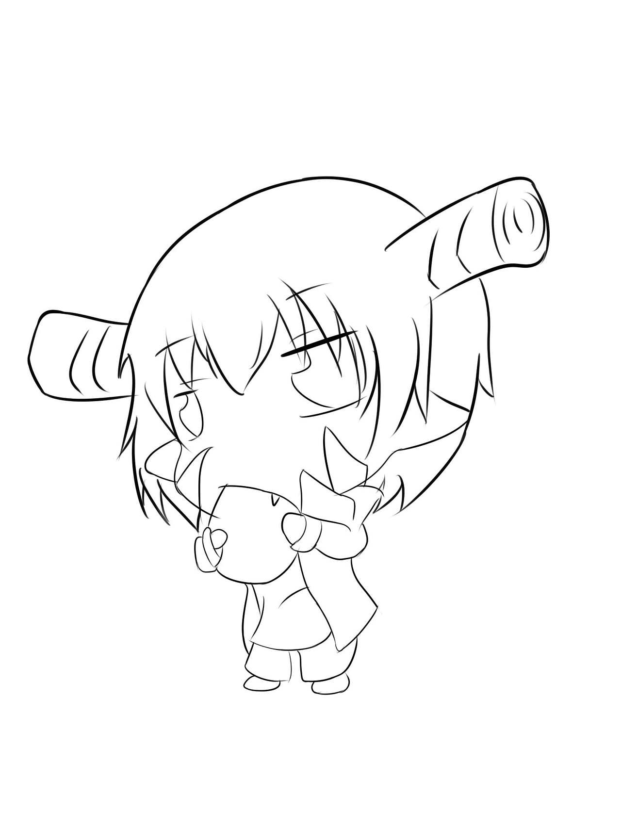 手绘卡通线稿图（图ZNjIwNDg0MzY=） - 创作习作 - 站酷设计师yuyongyan666原创素材 - 站酷ZCOOL