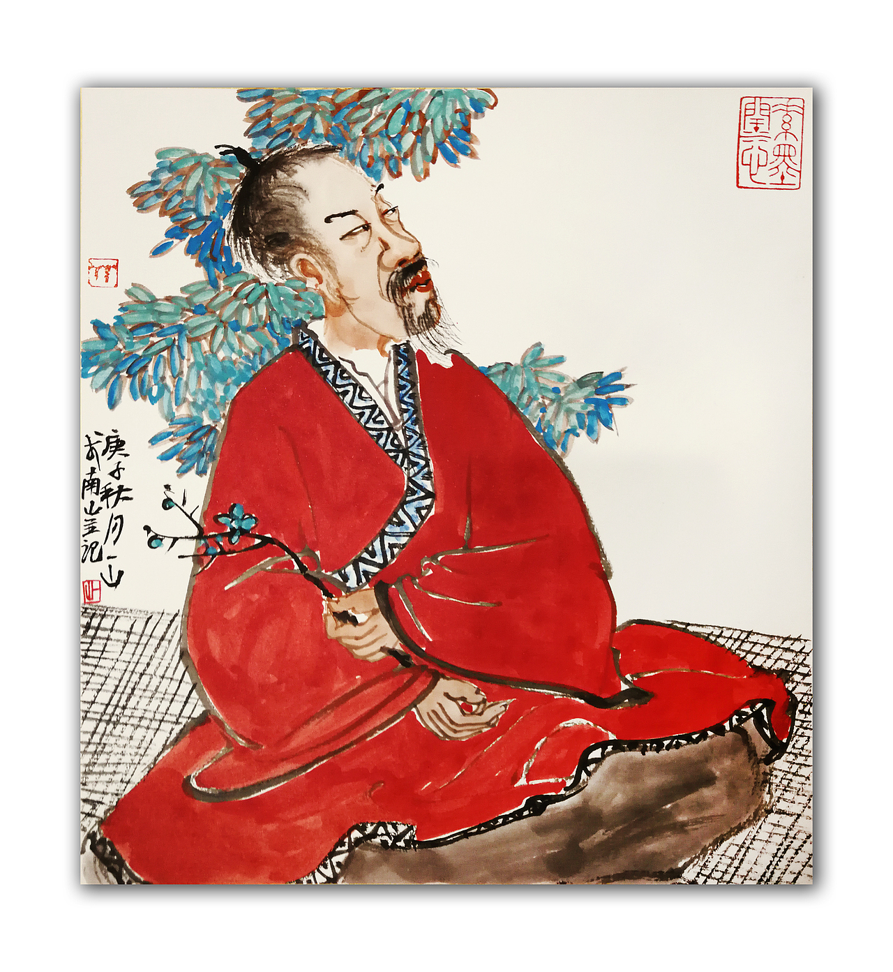 日暮苍山远,天寒白屋贫。