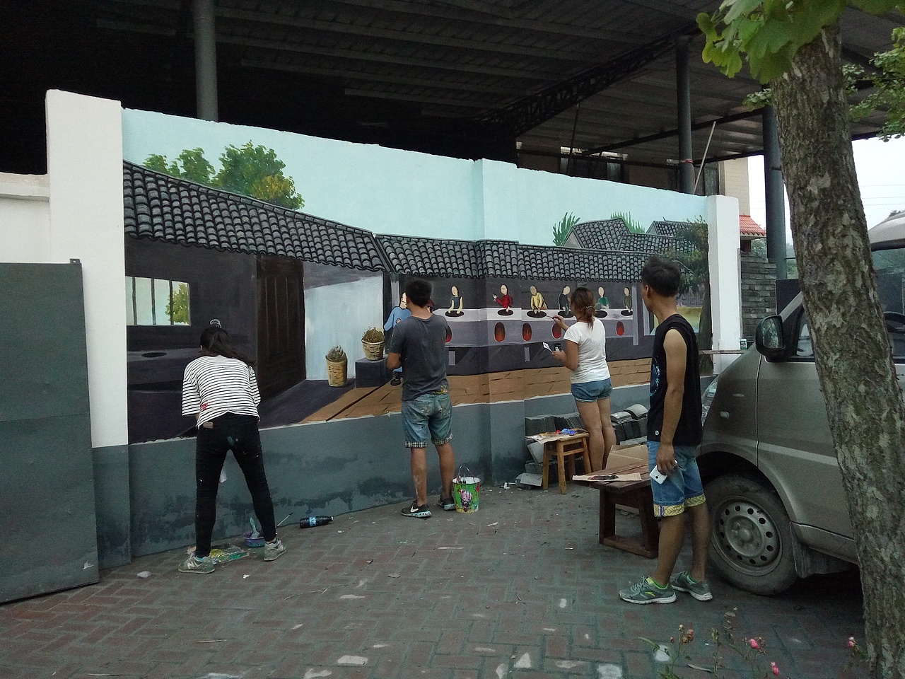 新农村墙绘，文化墙，乡村壁画，乡村墙绘，农村墙绘